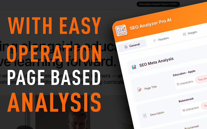 Crawlhive SEO audit panel: meta analysis showing page title and description with character length warnings