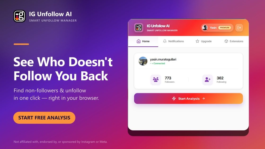 Instagram Unfollow AI tanıtım videosu önizlemesi